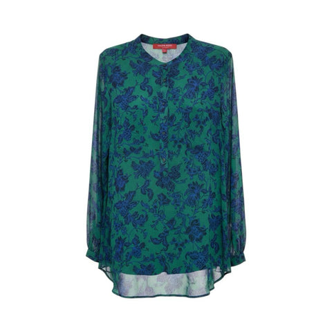 Marina Rinaldi Women's Green Faggio Button Closure Shirt NWT