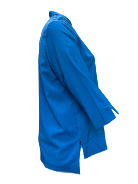 Marina Rinaldi Women's Blue Faggio Button Down Shirt NWT