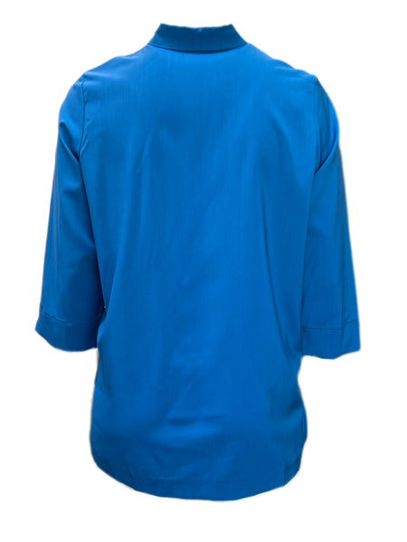 Marina Rinaldi Women's Blue Faggio Button Down Shirt NWT