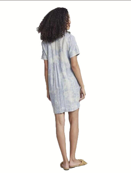 Faherty Women's Sky Blue Linen Gemina Dress with Pockets NWT