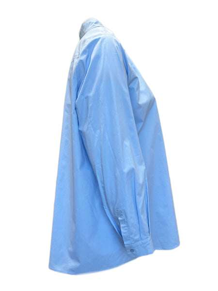 Marina Rinaldi Women's Blue Falco Button Down Cotton Shirt NWT