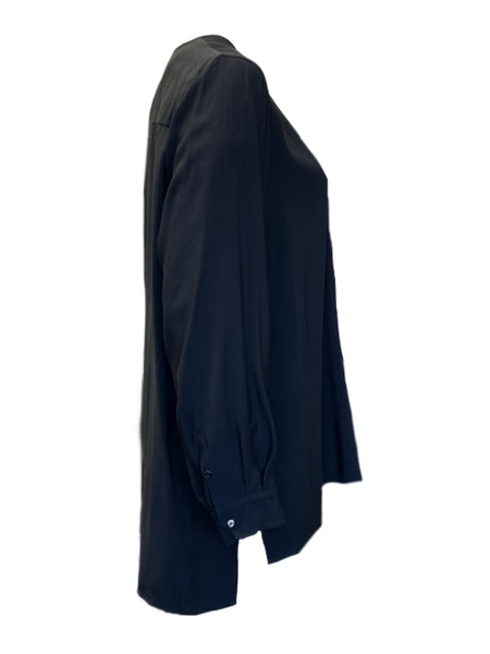 Marina Rinaldi Women's Black Falda Button Down Shirt NWT