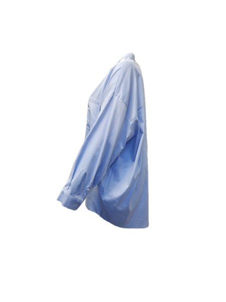 Marina Rinaldi Women's Blue Falesia Button Front Shirt Size 24W/33 NWT