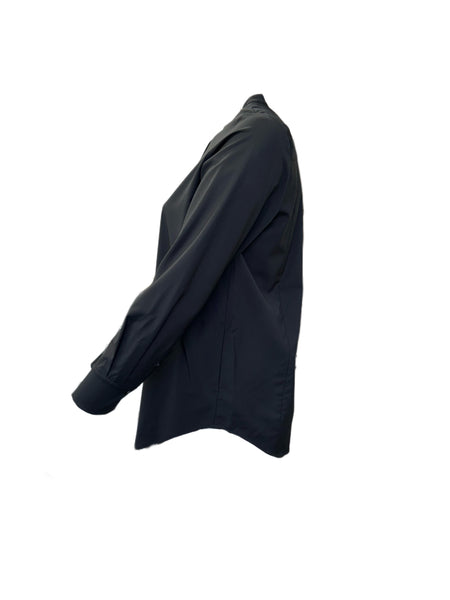 Marina Rinaldi Women's Black Fama Button Front Shirt NWT