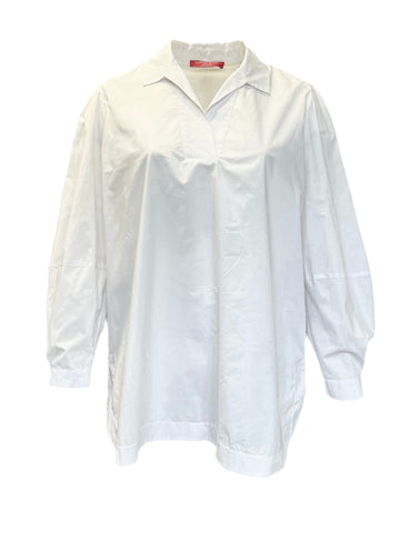 Marina Rinaldi Women's White Famiglia Cotton Blouse Size 20W/29 NWT