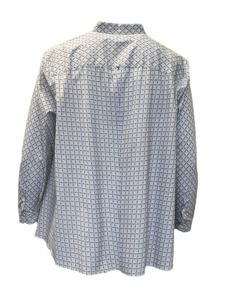 Marina Rinaldi Women's Blue Famiglia Button Closure Shirt NWT