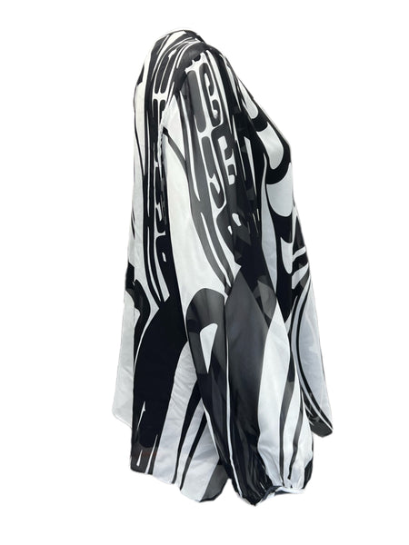 Marina Rinaldi Women's Black Fantasia Pullover Blouse Size 20W/29 NWT