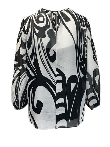 Marina Rinaldi Women's Black Fantasia Pullover Blouse Size 20W/29 NWT