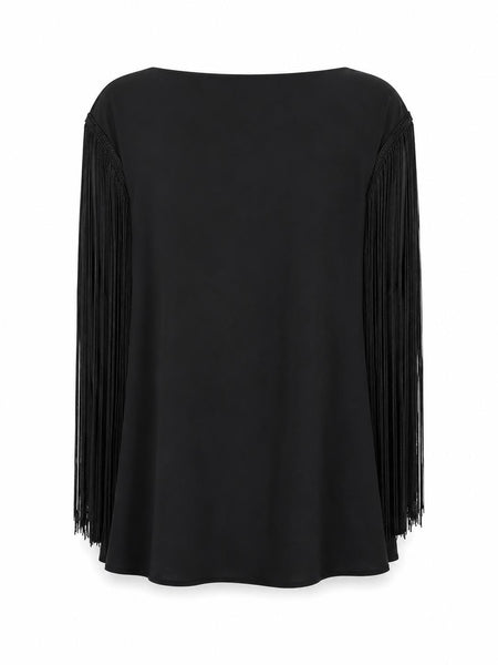 Marina Rinaldi Women's Black Farina Pullover Shirt NWT