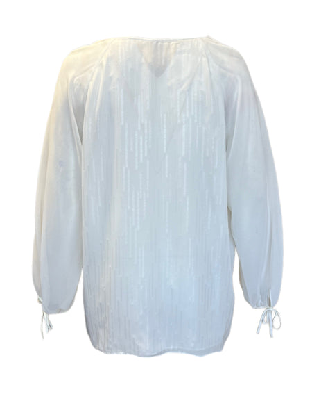 Marina Rinaldi Women's White Fase Pullover Blouse NWT