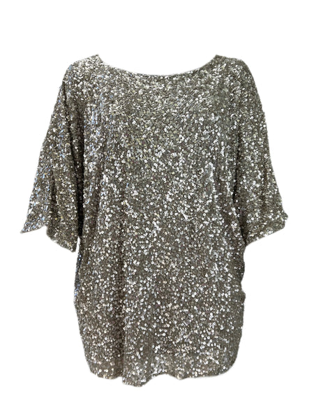 Marina Rinaldi Women's Pink Fata Beaded Blouse NWT