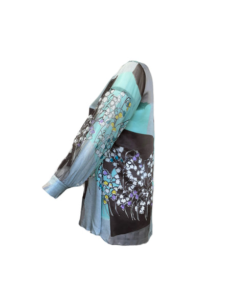 Marina Rinaldi Women's Multicolor Fatale Pullover Blouse NWT