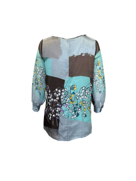 Marina Rinaldi Women's Multicolor Fatale Pullover Blouse NWT