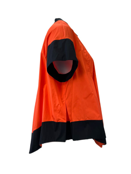 Marina Rinaldi Women's Orange Fatalita Cotton Button Dow Shirt