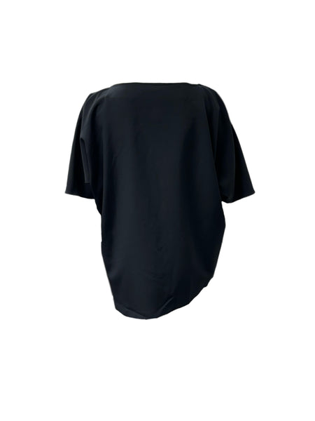 Marina Rinaldi Women's Black Fatalita Pullover Blouse NWT