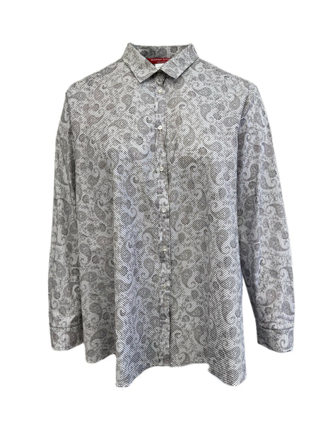 Marina Rinaldi Women's White Fatidico Button Down Shirt NWT