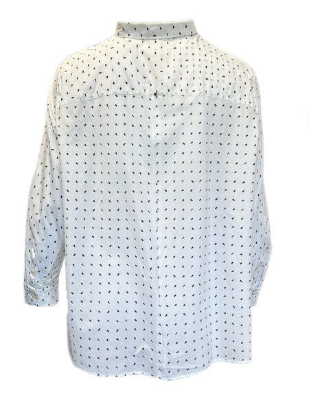 Marina Rinaldi Women's White Fatidico Button Down Cotton Shirt NWT