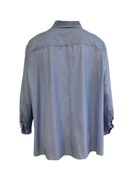 Marina Rinaldi Women's Blue Fatidico Button Down Shirt NWT