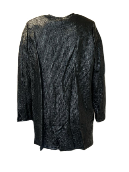 Marina Rinaldi Women's Black Fauna Faux Leather Jacket NWT