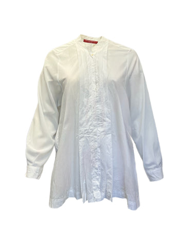 Marina Rinaldi Women's White Fauve Button Down Cotton Shirt