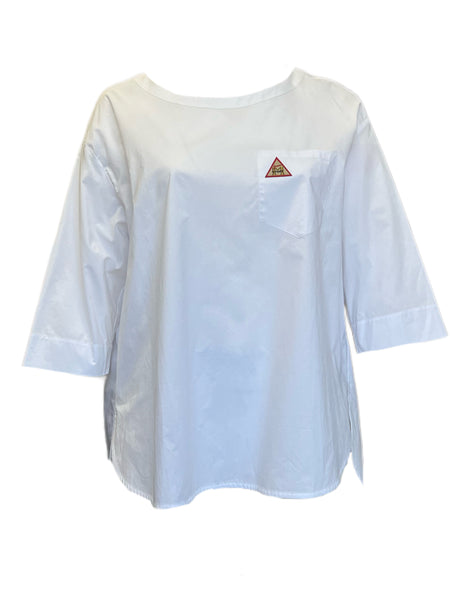 Marina Rinaldi Women's White Fauve Cotton T Shirt NWT