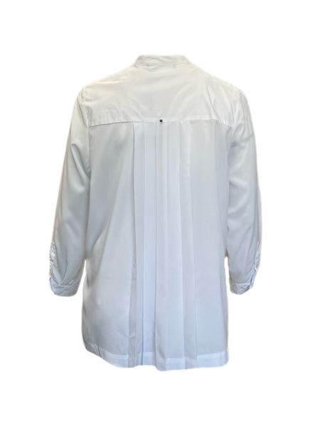 Marina Rinaldi Women's White Fauve Button Down Cotton Shirt