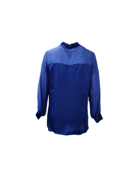 Marina Rinaldi Women's Blue Favilla Button Front Shirt NWT