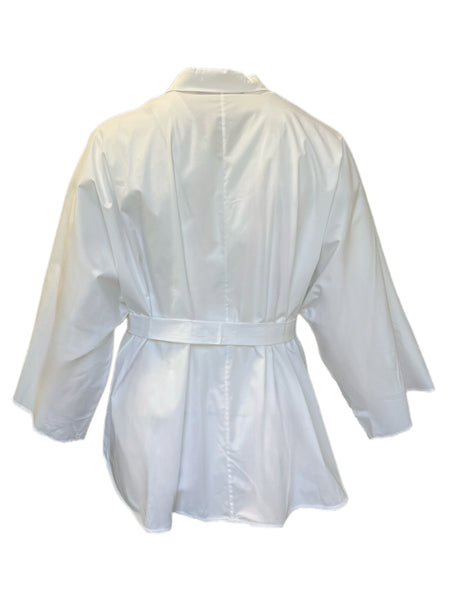 Marina Rinaldi Women's White Favorire Button Down Shirt NWT
