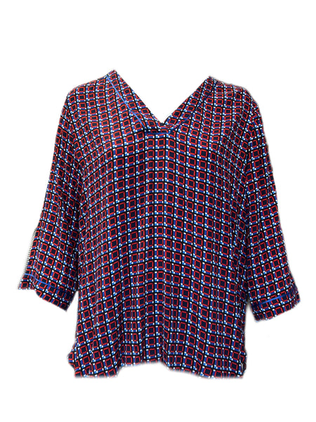 Marina Rinaldi Women's Red Favorito Viscose Blouse Size 22W/31 NWT