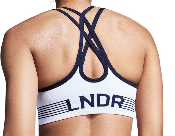 LNDR Women's White Feather Weight Sports Bra #AV1062 NWT