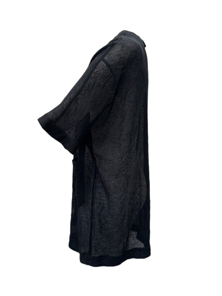 Marina Rinaldi Women's Black Federica Open Front Cardigan NWT