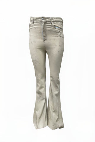 Max Mara Women's Midnight Blue Fedra Denim Flare High Rise Pants NWT