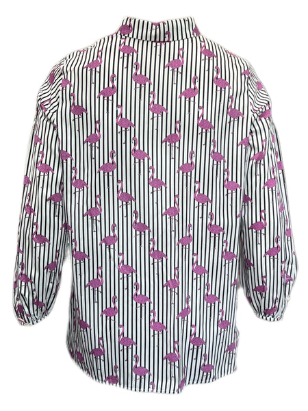 Marina Rinaldi Women's Nero Felicita Striped Cotton Shirt Size 16W/25 NWT