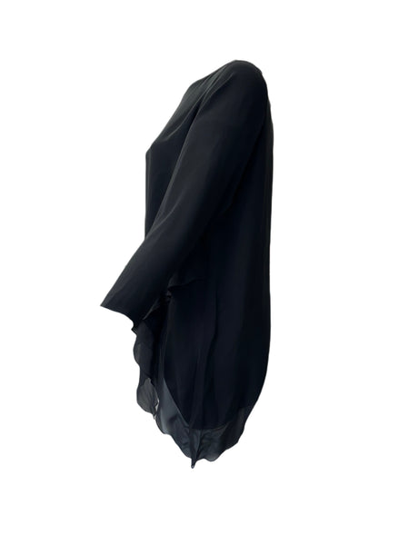 Marina Rinaldi Women's Black Fenice Zipper Closure Blouse NWT