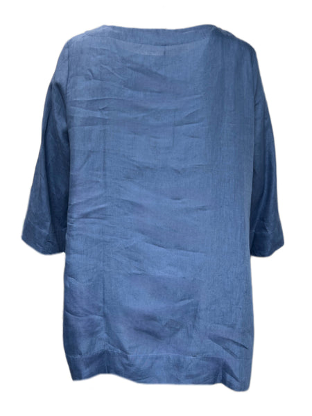Marina Rinaldi Women's Blue Fenicia Pullover Top Size 20W/29 NWT