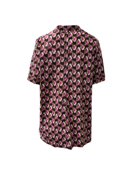 Marina Rinaldi Women's Multicolor Fervido Button Down Blouse NWT