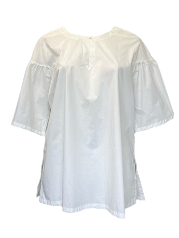 Marina Rinaldi Women's White Festante Cotton Shirt NWT