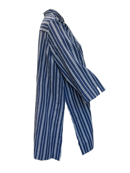 Marina Rinaldi Women's Blue Festante Striped Button Down Shirt Size 24W/33