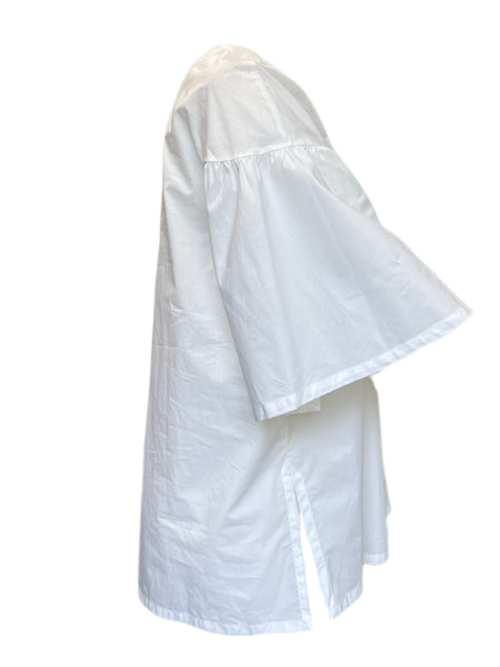 Marina Rinaldi Women's White Festante Cotton Shirt NWT