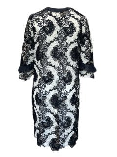 Marina Rinaldi Women's Black Fiabesco Open Front Jacket NWT