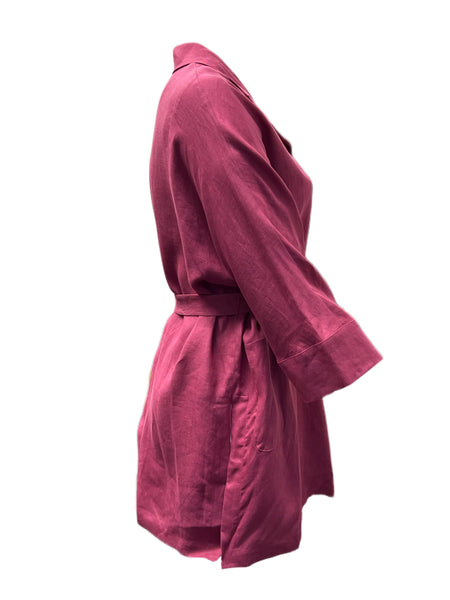 Marina Rinaldi Women's Red Fiaccola Belted Jacket NWT