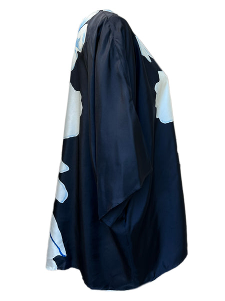 Marina Rinaldi Women's Nero Fiamma Printed Silk Blouse