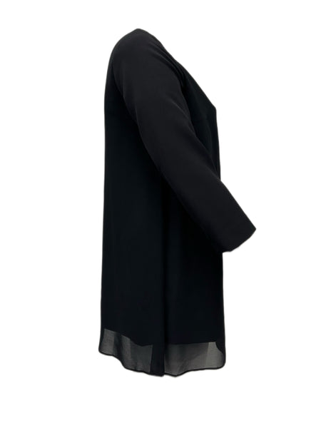 Marina Rinaldi Women's Nero Figura Embellished Front Shift Dress NWT