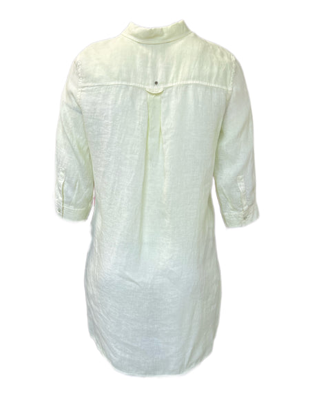 Marina Rinaldi Women's Green Filato Button Down Flax Shirt NWT