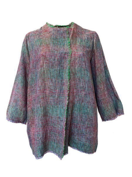 Marina Rinaldi Women's Red Filatura Open Front Jacket NWT