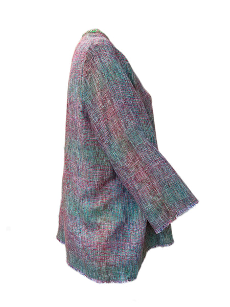 Marina Rinaldi Women's Red Filatura Open Front Jacket NWT