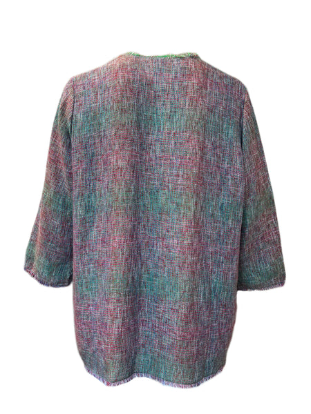 Marina Rinaldi Women's Red Filatura Open Front Jacket NWT