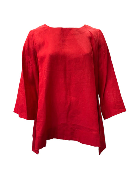 Marina Rinaldi Women's Red Filicudi Pullover Blouse NWT