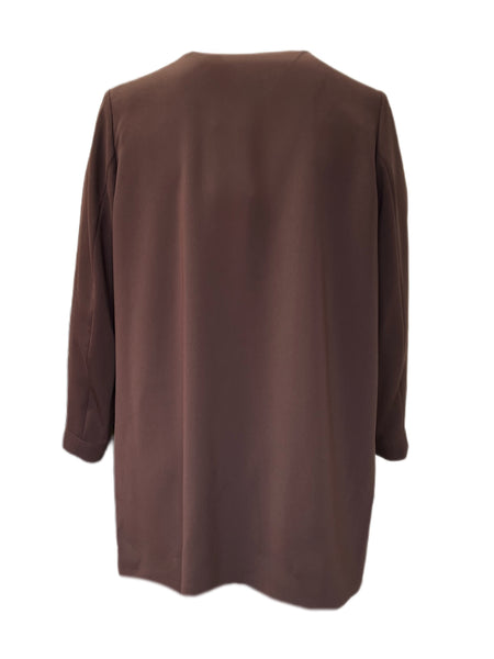 Marina Rinaldi Women's Brown Filosofo Button Closure Jacket NWT