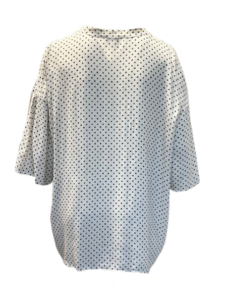 Marina Rinaldi Women's Ivory Finire Button Down Shirt NWT